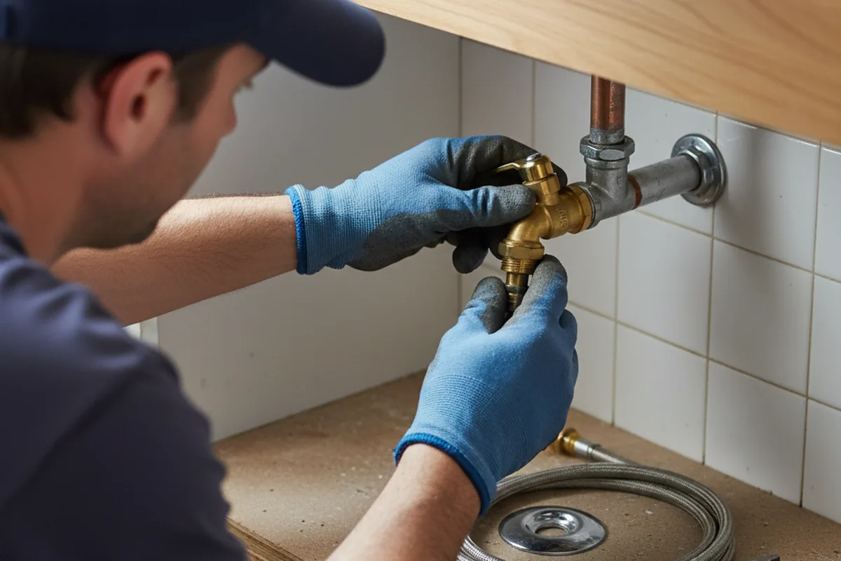 Shutoff valve and fitting work during Emergency Plumbing in Mount Bethel